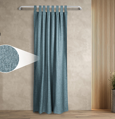 Штора Димаут Рогожка с креплением Петли v18 блэкаут