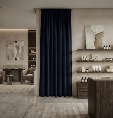 Штора Микровелюр v36 с креплением Шторная тесьма