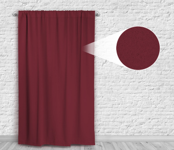 Шторы Премиум рубиновые на кулиске. Фото 4