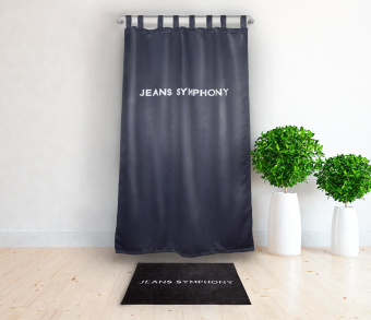 Шторы Премиум с логотипом на петлях без липучек. Фото 7