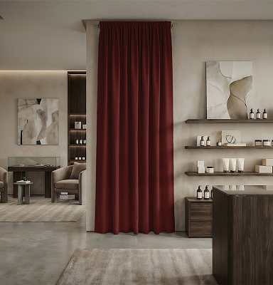 Штора Микровелюр v35 с креплением Шторная тесьма