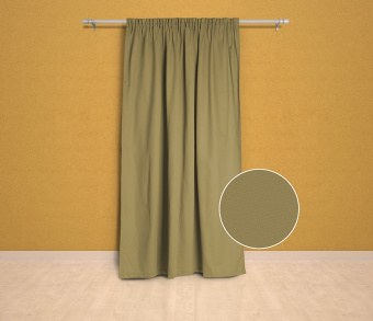 Шторы Эконом бежевые на тесьме. Фото 1