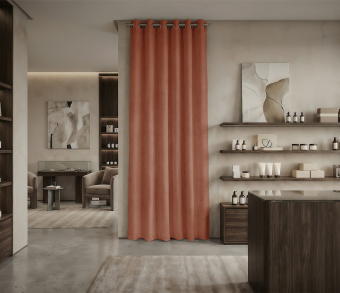 Штора Микровелюр v13 с креплением Люверсы. Фото 1