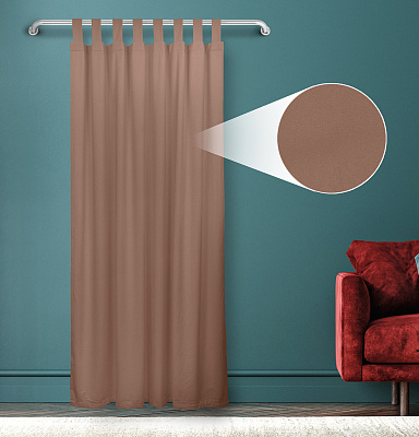 Штора Велюр матовый с креплением Петли с липучкой v06