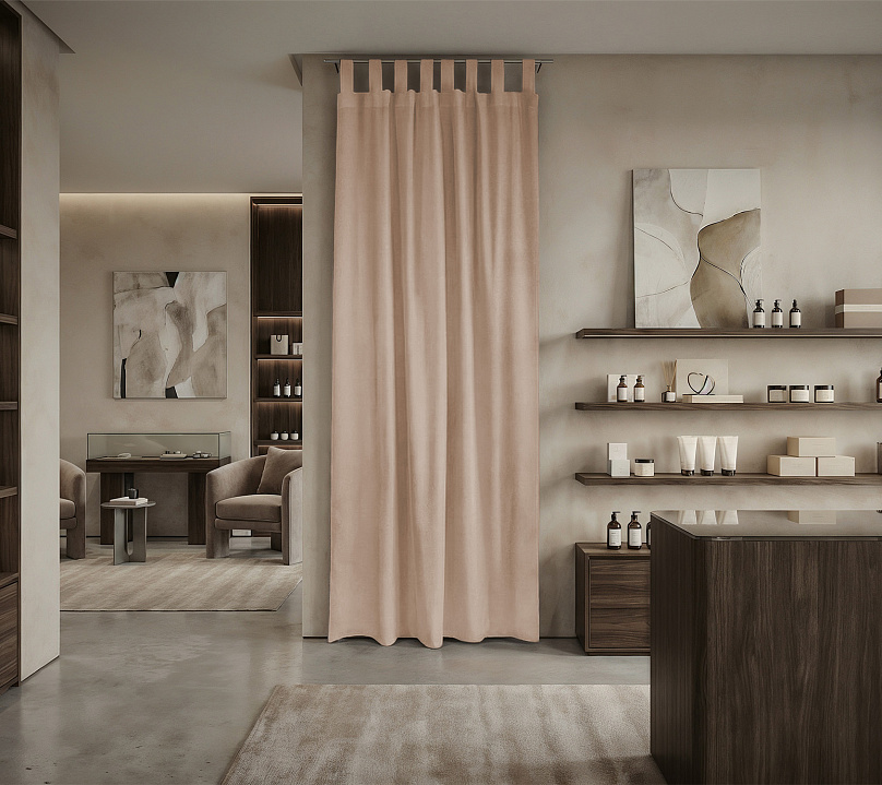 Штора Микровелюр v07 с креплением Петли. Фото 1