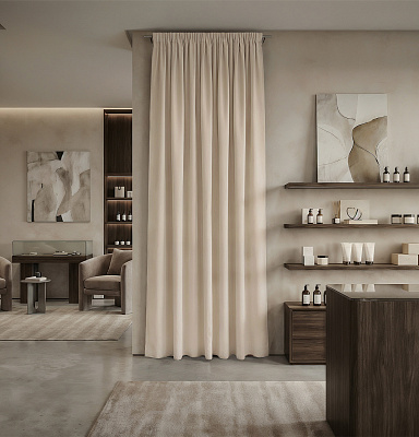 Штора Микровелюр с креплением v03 Шторная тесьма