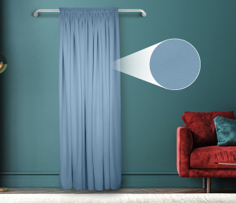 Штора Велюр матовый с креплением Шторная тесьма v19. Фото 1