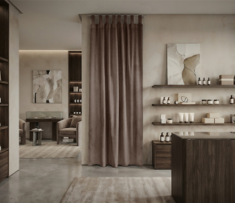 Штора Микровелюр v30 с креплением Петли. Фото 1