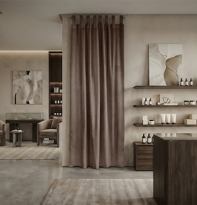 Штора Микровелюр v30 с креплением Петли