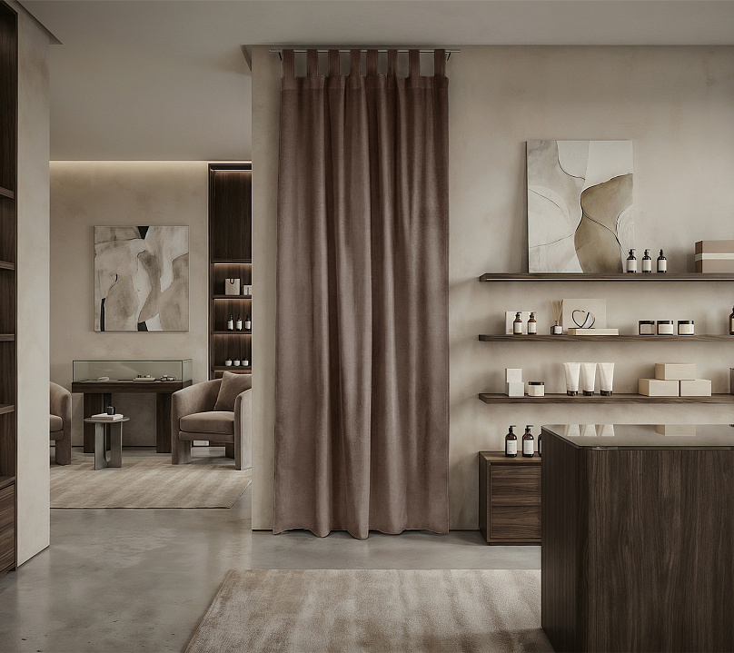 Штора Микровелюр v30 с креплением Петли. Фото 1