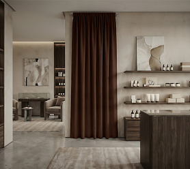 Штора Микровелюр v28 с креплением Шторная тесьма