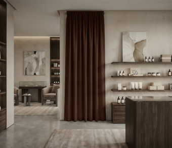 Штора Микровелюр v28 с креплением Шторная тесьма. Фото 1