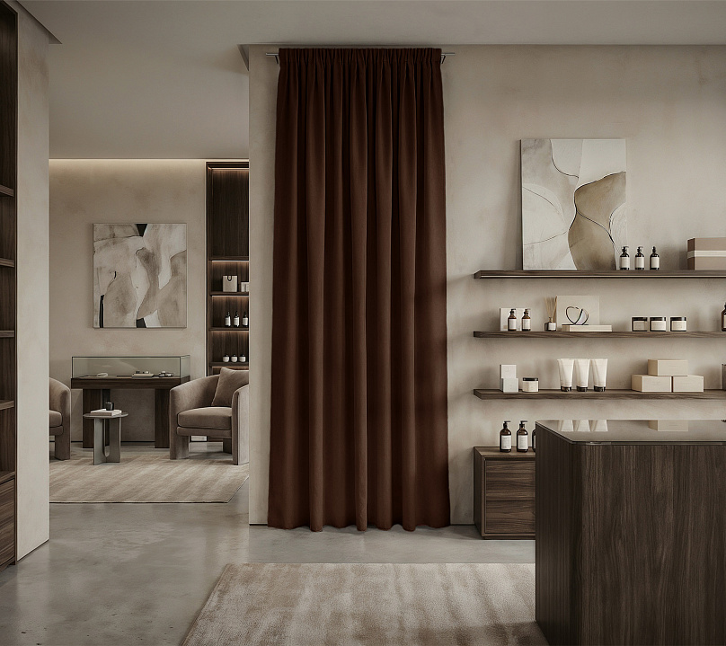 Штора Микровелюр v28 с креплением Шторная тесьма. Фото 1