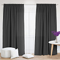 Шторы Стандарт темно-серые на тесьме. Фото 1