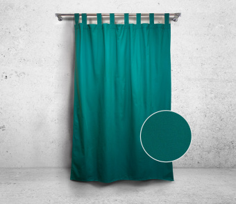 Шторы Стандарт изумрудные на петлях без липучек. Фото 3