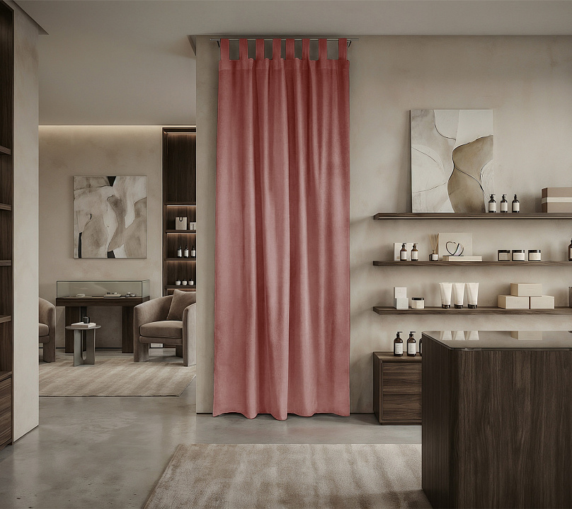 Штора Микровелюр v16 с креплением Петли. Фото 1