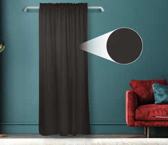 Штора Велюр матовый с креплением Кулиса с гребешком v30. Фото 1