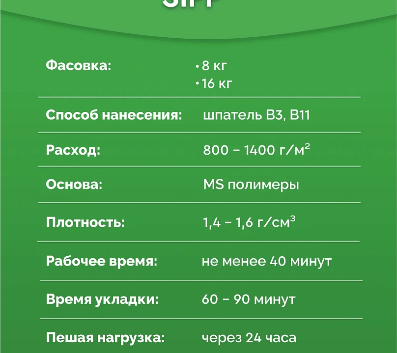 Клей для паркета SIPP 1K MS 14 кг