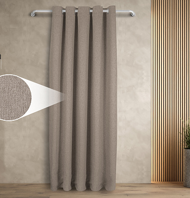 Штора Димаут Рогожка с креплением Люверсы v13 блэкаут