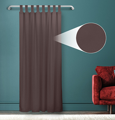 Штора Велюр матовый с креплением Петли v29