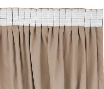 Шторы Стандарт бежевые на тесьме. Фото 5