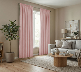 Штора Микровелюр v15 с креплением Шторная тесьма