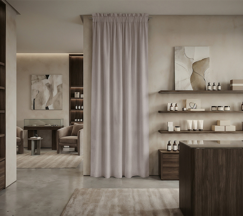 Штора Микровелюр v18 с креплением Кулиса с гребешком. Фото 1