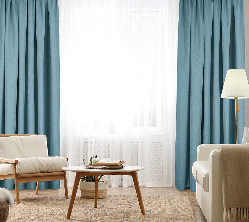 Штора Димаут Рогожка с креплением Кулиса v16. Фото 2