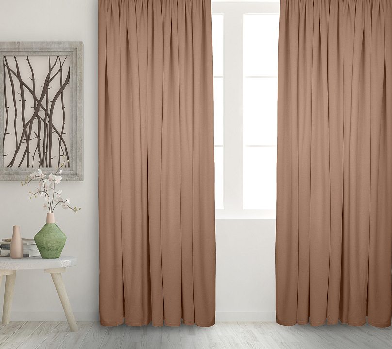 Штора Велюр матовый с креплением Петли v05. Фото 2