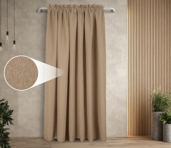 Штора Димаут Рогожка с креплением Кулиса с гребешком v05. Фото 1