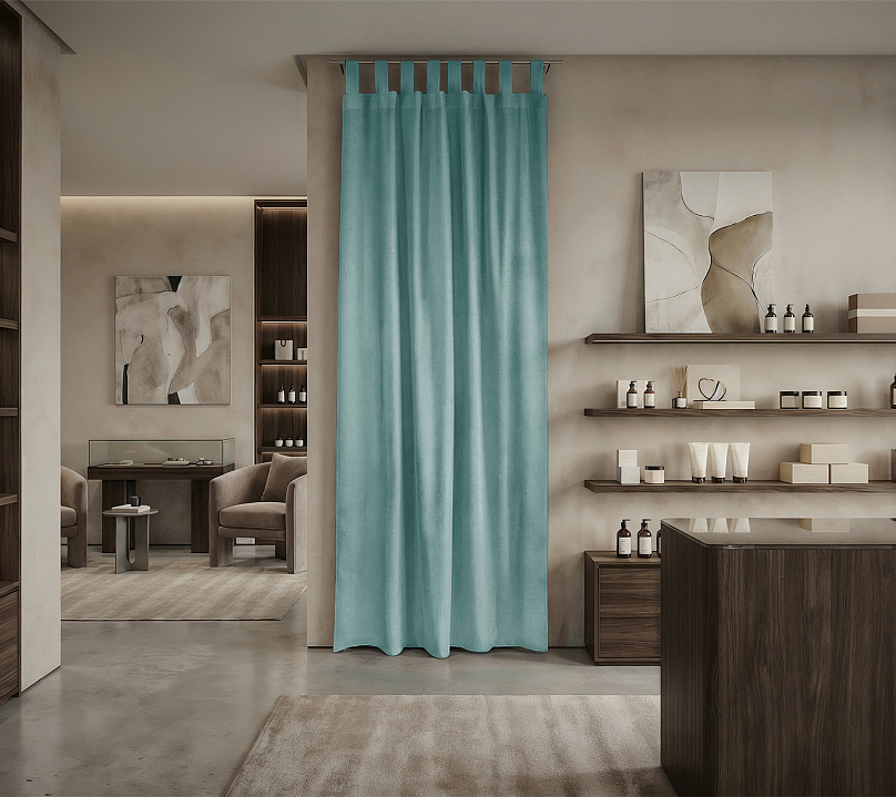 Штора Микровелюр v19 с креплением Петли. Фото 1