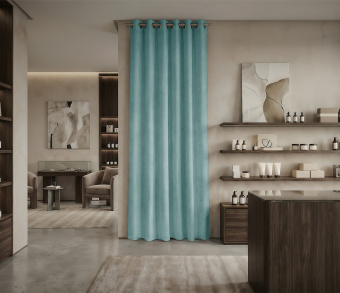 Штора Микровелюр v19 с креплением Люверсы. Фото 1