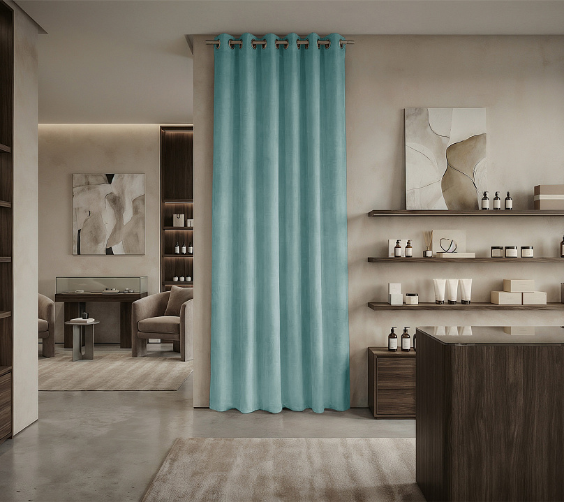 Штора Микровелюр v19 с креплением Люверсы. Фото 1