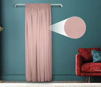 Штора Велюр матовый с креплением Шторная тесьма v24. Фото 1