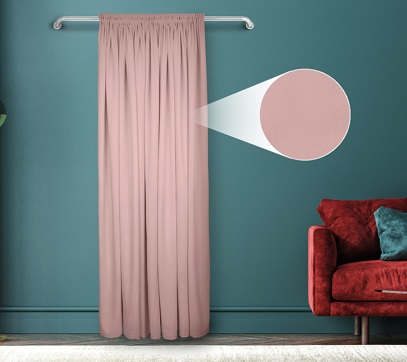 Штора Велюр матовый с креплением Шторная тесьма v24. Фото 1