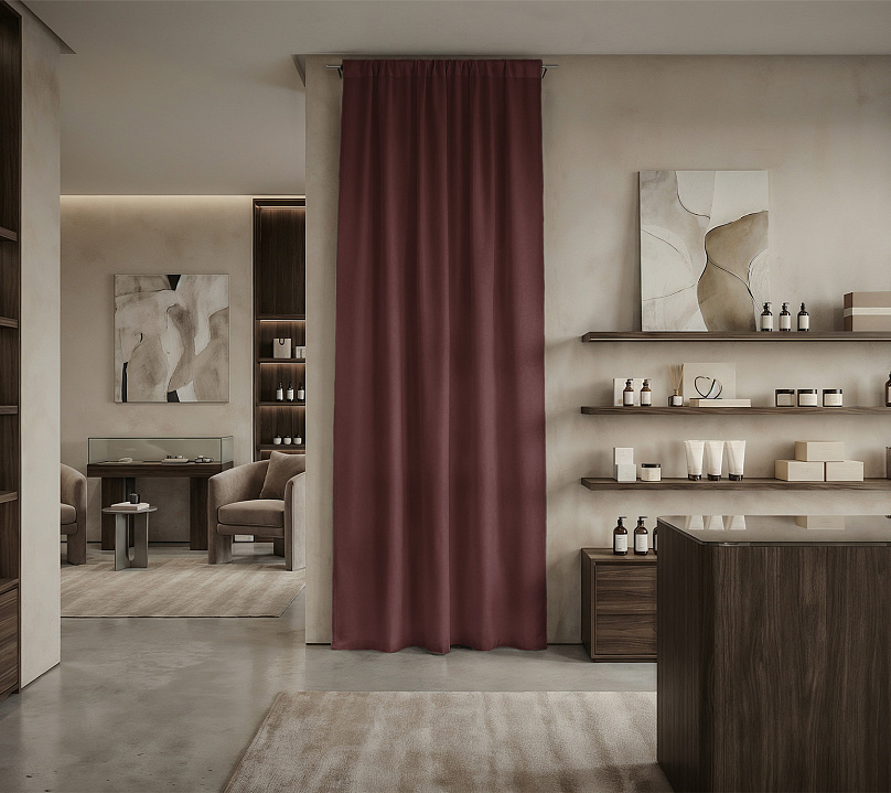 Штора Микровелюр v34 с креплением Кулиса. Фото 1