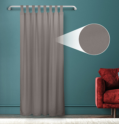 Штора Велюр матовый с креплением Петли v11