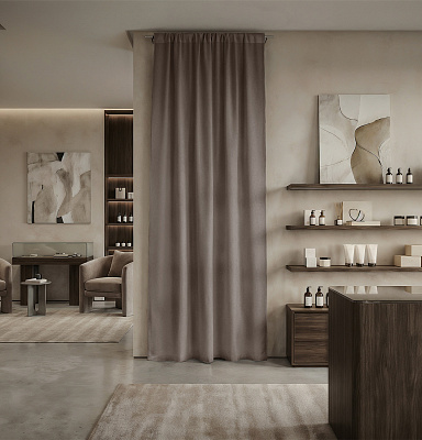 Штора Микровелюр v31 с креплением Кулиса