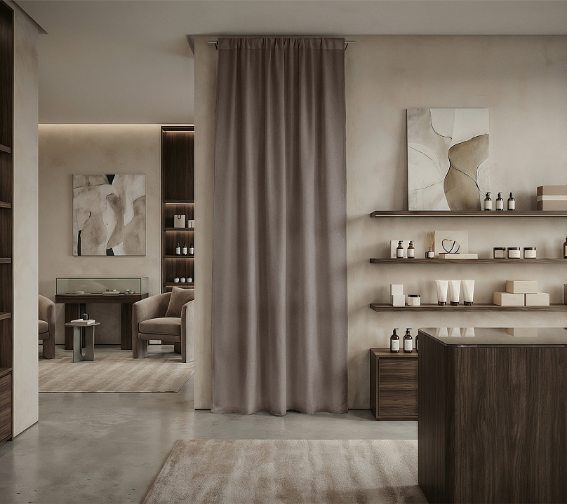 Штора Микровелюр v31 с креплением Кулиса. Фото 1