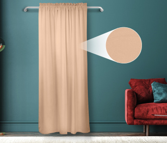 Штора Велюр матовый с креплением Кулиса с гребешком v03. Фото 1