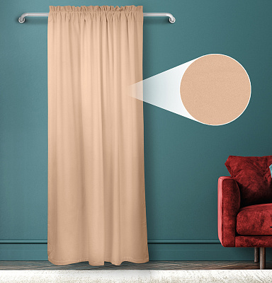 Штора Велюр матовый с креплением Кулиса с гребешком v03