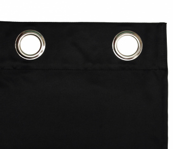 Шторы Премиум черные на люверсах. Фото 5