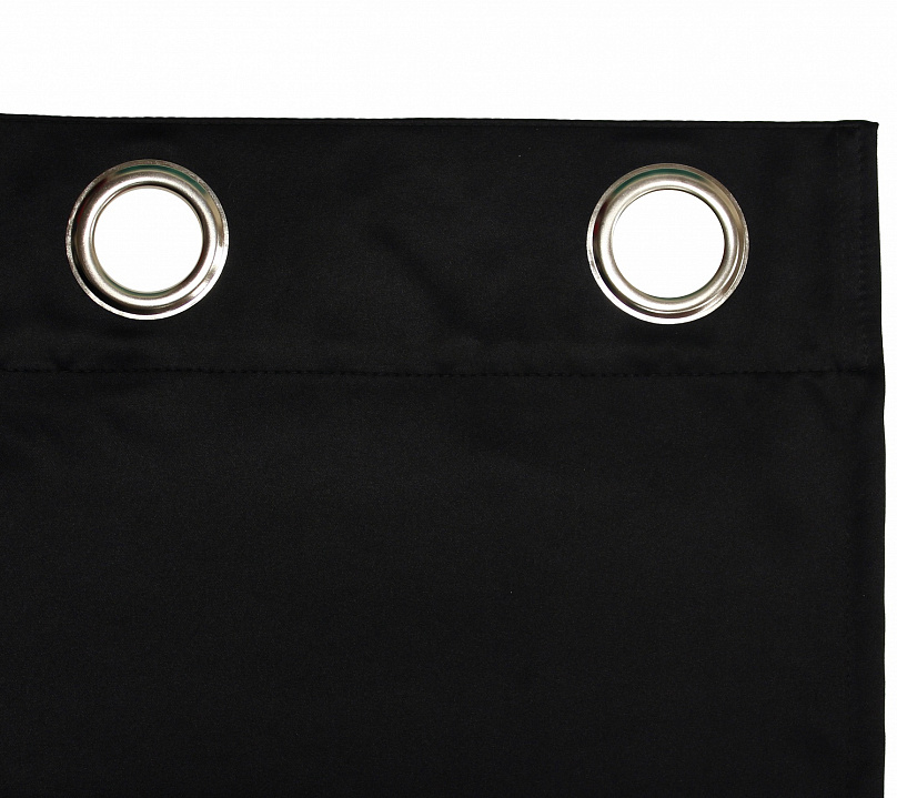 Шторы Премиум черные на люверсах. Фото 5