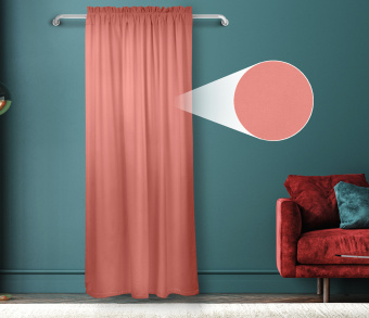 Штора Велюр матовый с креплением Кулиса с гребешком v25. Фото 1