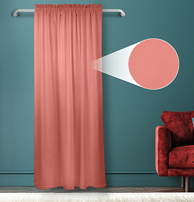 Штора Велюр матовый с креплением Кулиса с гребешком v25