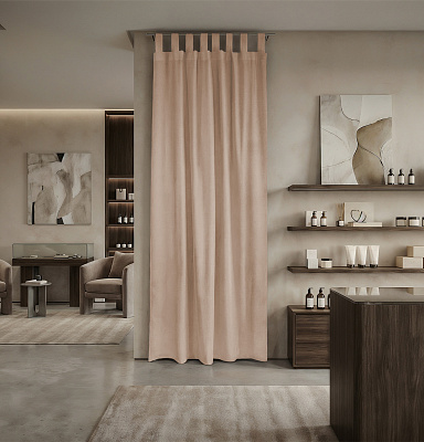 Штора Микровелюр с креплением v07 Петли