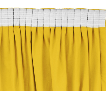 Шторы Стандарт желтые на тесьме. Фото 5