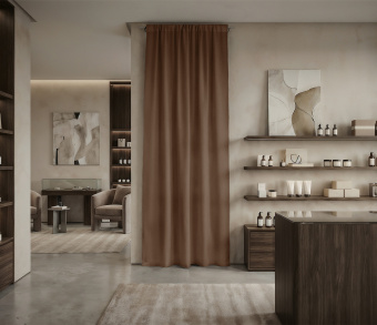 Штора Микровелюр v26 с креплением Кулиса. Фото 1