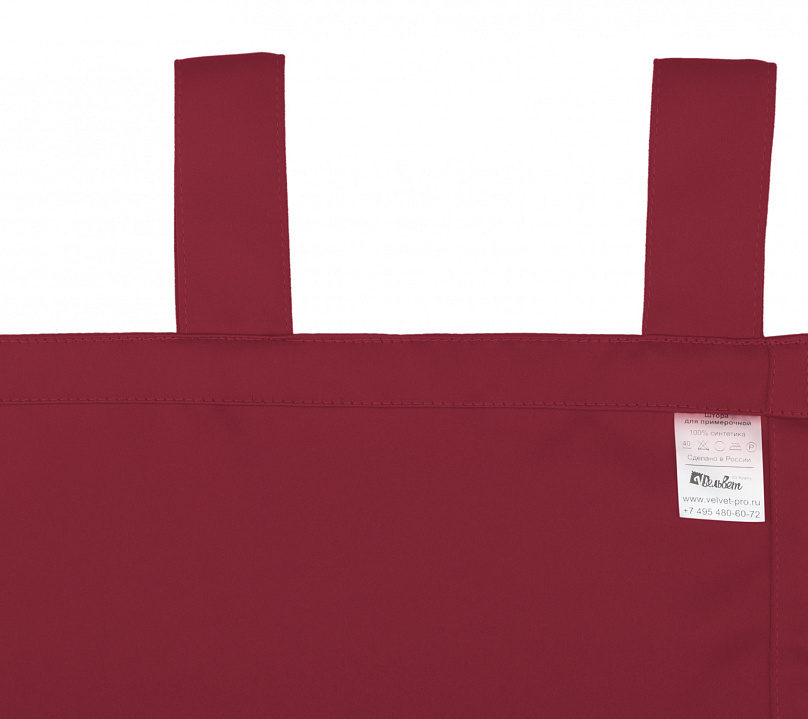 Шторы Премиум красные на петлях без липучек. Фото 7