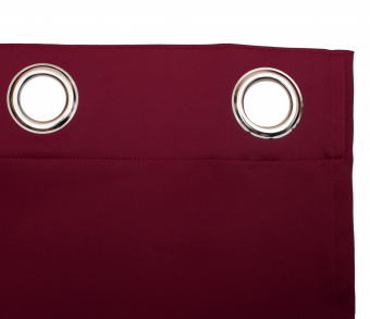 Шторы Премиум рубиновые на люверсах. Фото 5